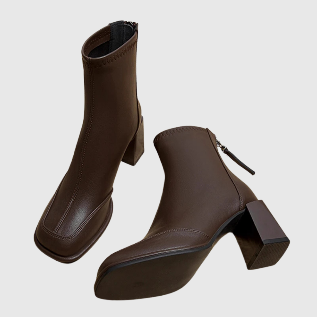 Clarinda | Square-Toe Block Heel Boots - view 4