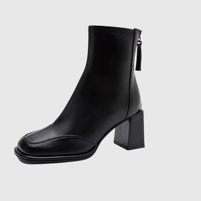 Clarinda | Square-Toe Block Heel Boots - view 2