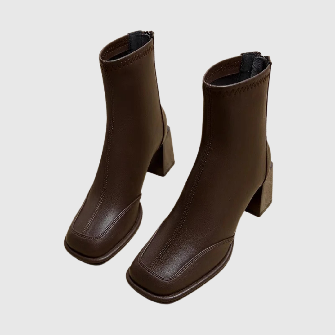 Clarinda | Square-Toe Block Heel Boots - view 3