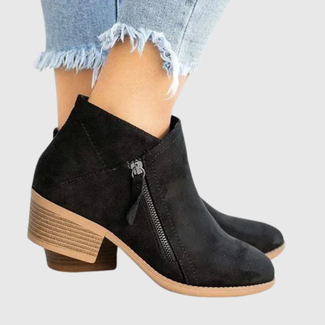 Avenya | Side-Zip Leather Ankle Boots - view 2