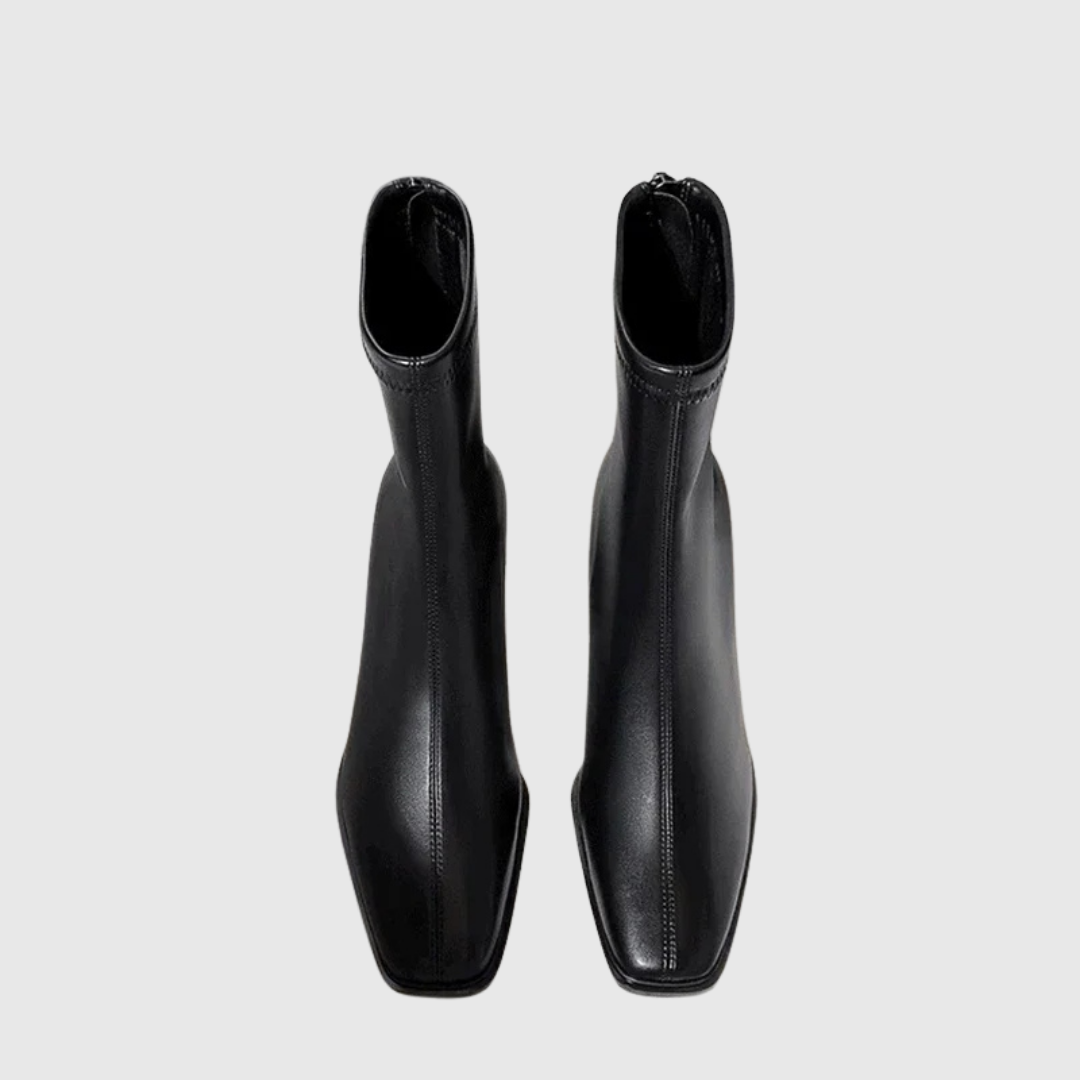 Ivyra | Square-Toe Warm Ankle Boots - view 2