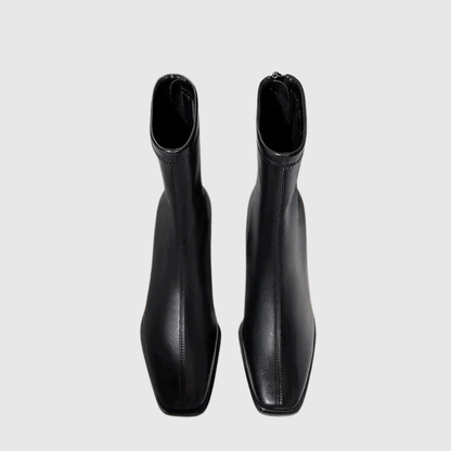 Ivyra | Square-Toe Warm Ankle Boots - view 2