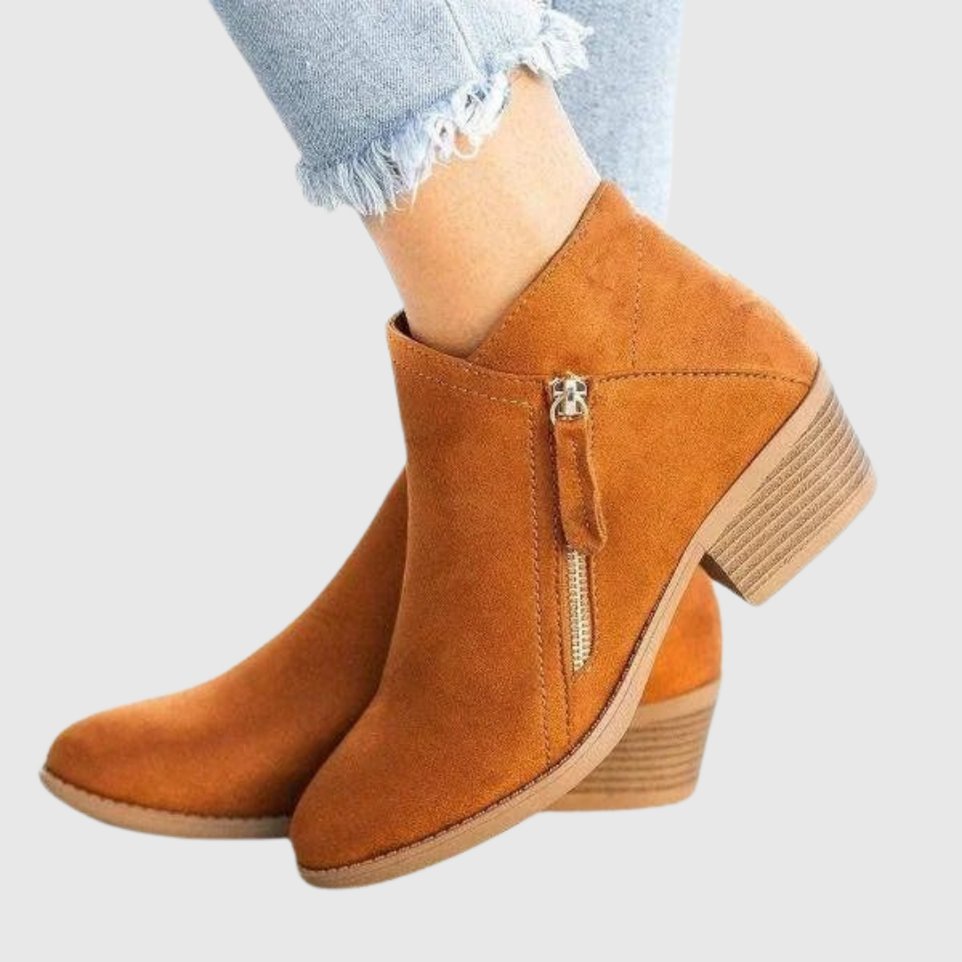 Avenya | Side-Zip Leather Ankle Boots - view 3