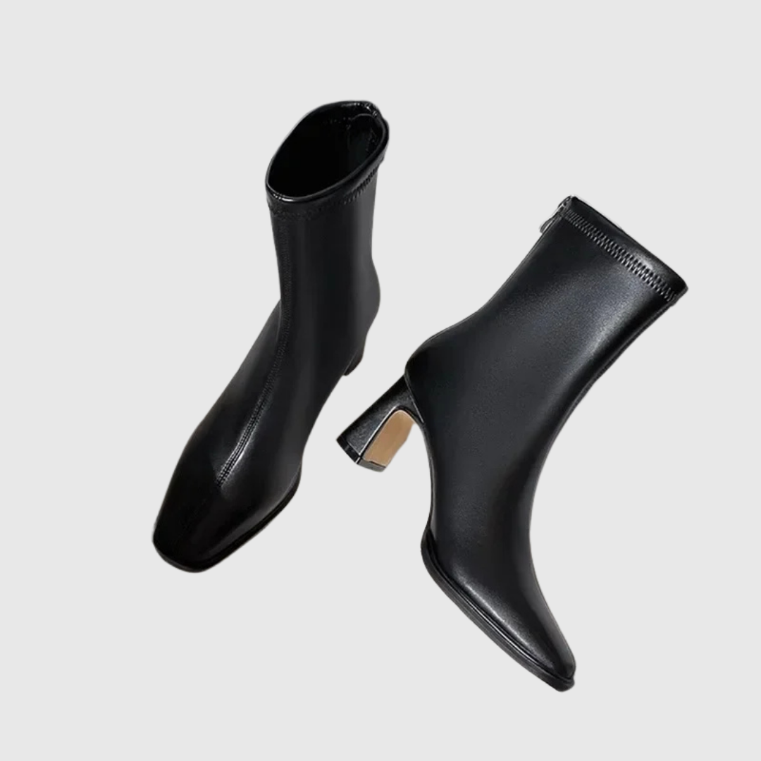 Ivyra | Square-Toe Warm Ankle Boots - view 3