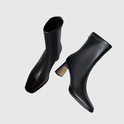 Ivyra | Square-Toe Warm Ankle Boots - view 3