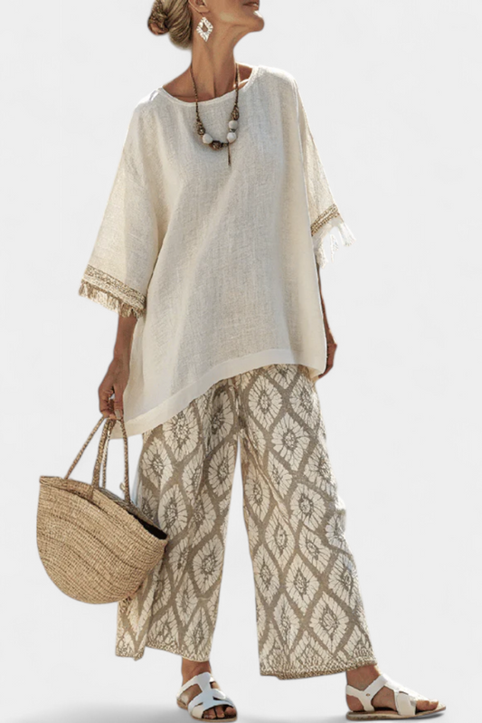 Alverra | Top & Casual Pants Set