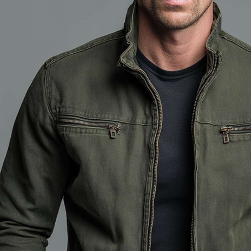 Denvera | Vintage Cotton Zip Jacket - view 4