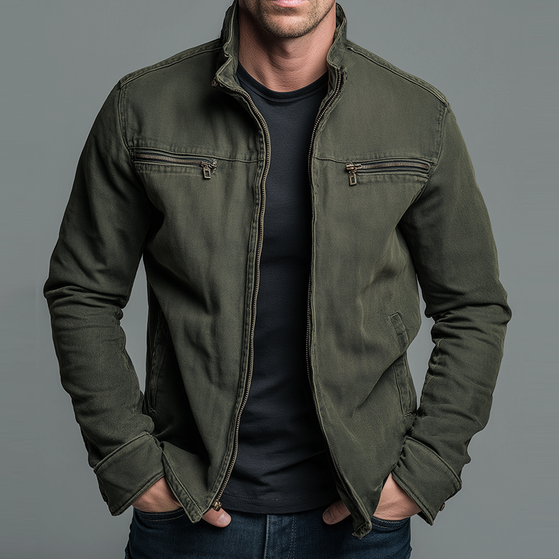 Denvera | Vintage Cotton Zip Jacket - view 2