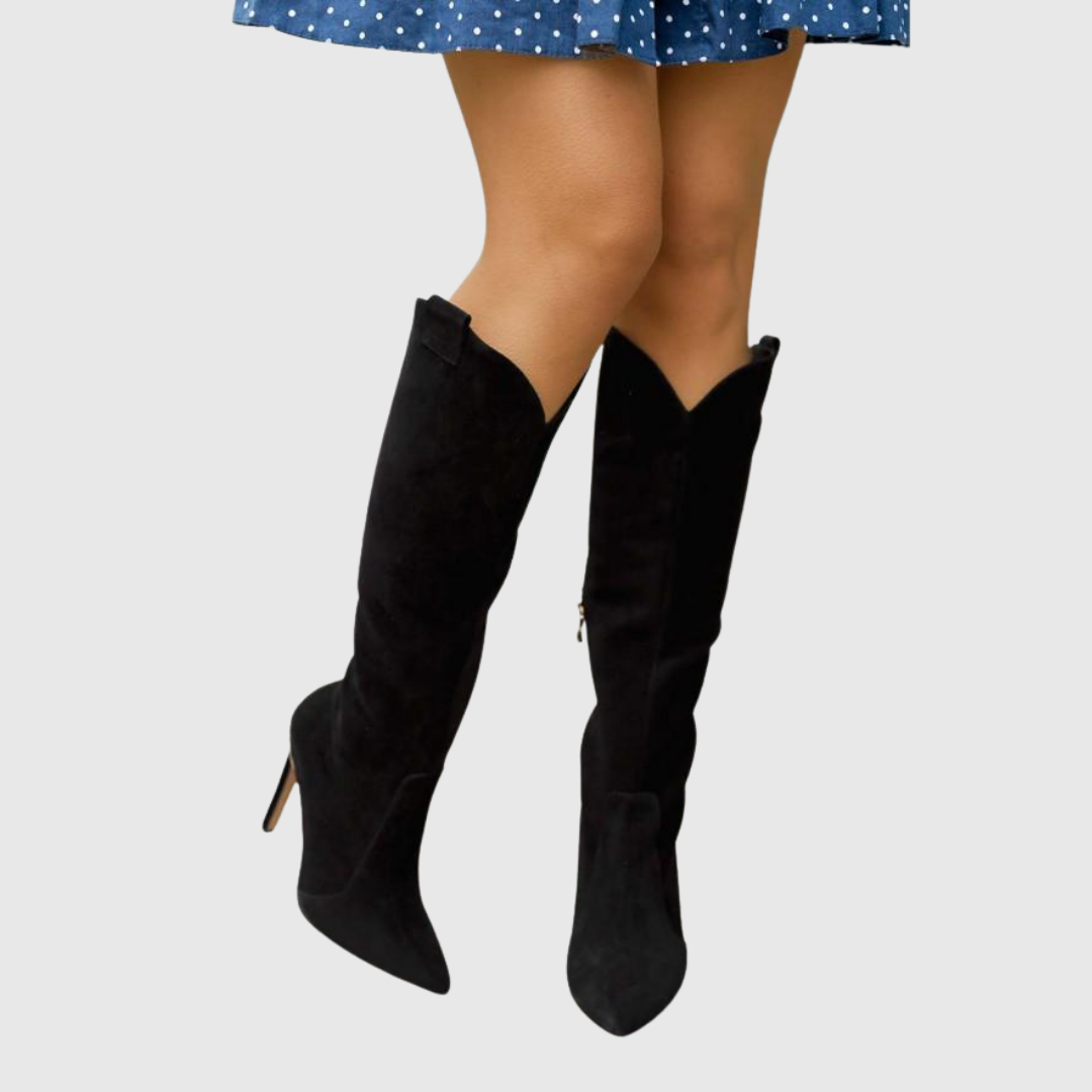 Aureline | Stiletto Leather Boots - view 2