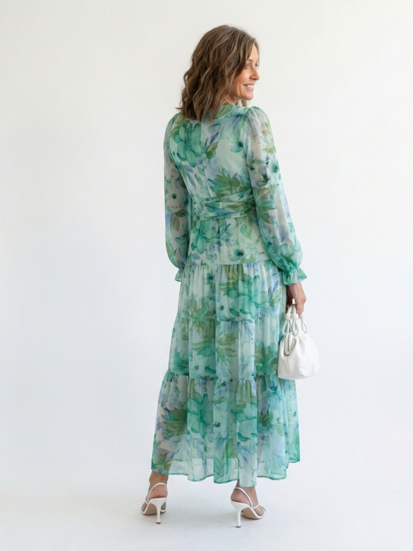 Althea | Long Sleeve Floral Maxi Dress - view 4