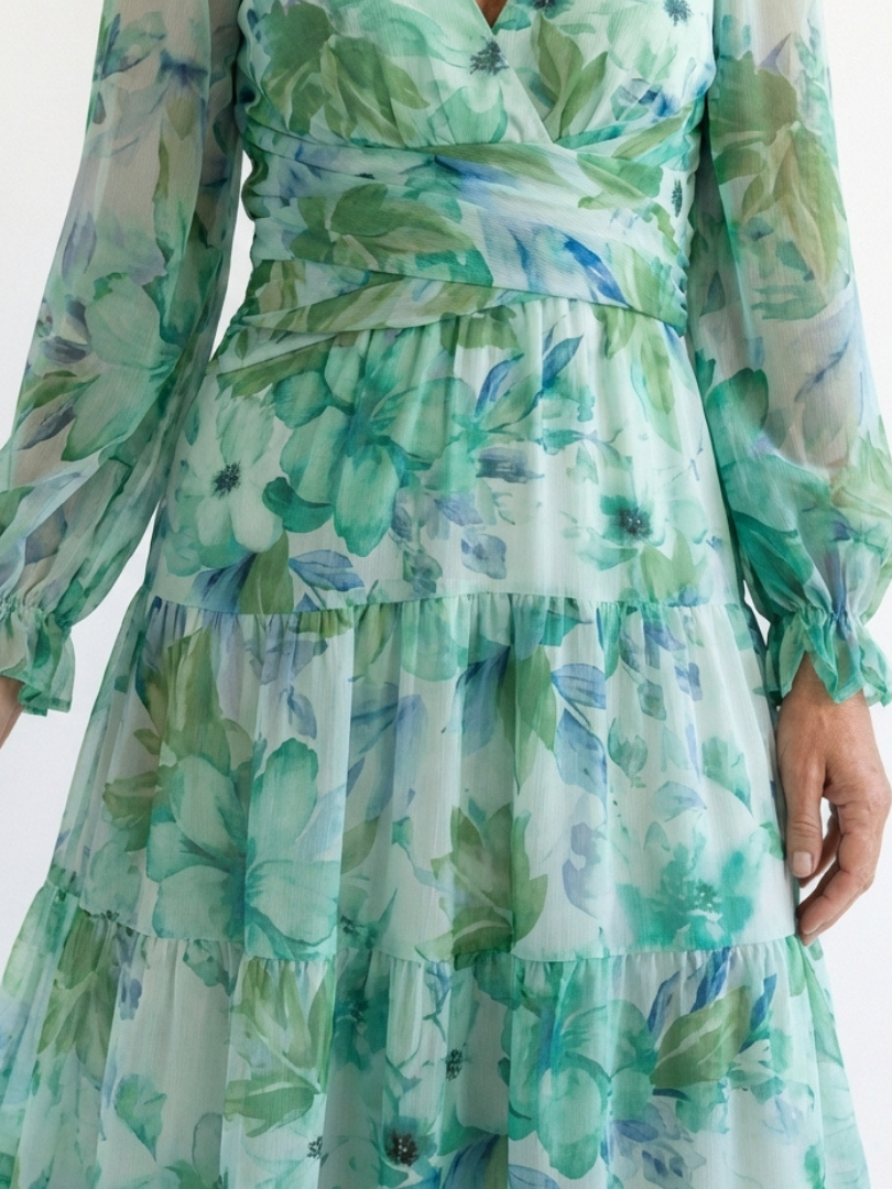 Althea | Long Sleeve Floral Maxi Dress - view 2
