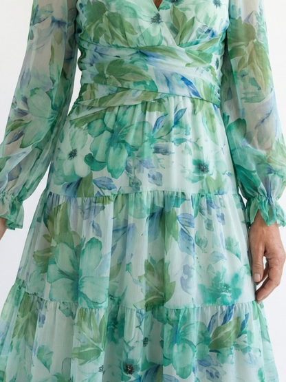 Althea | Long Sleeve Floral Maxi Dress - view 2