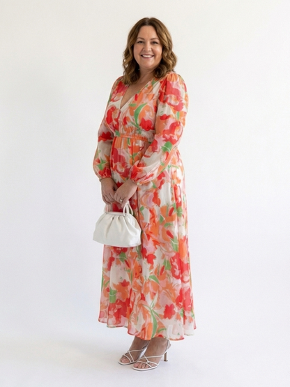 Althea | Long Sleeve Floral Maxi Dress - view 5