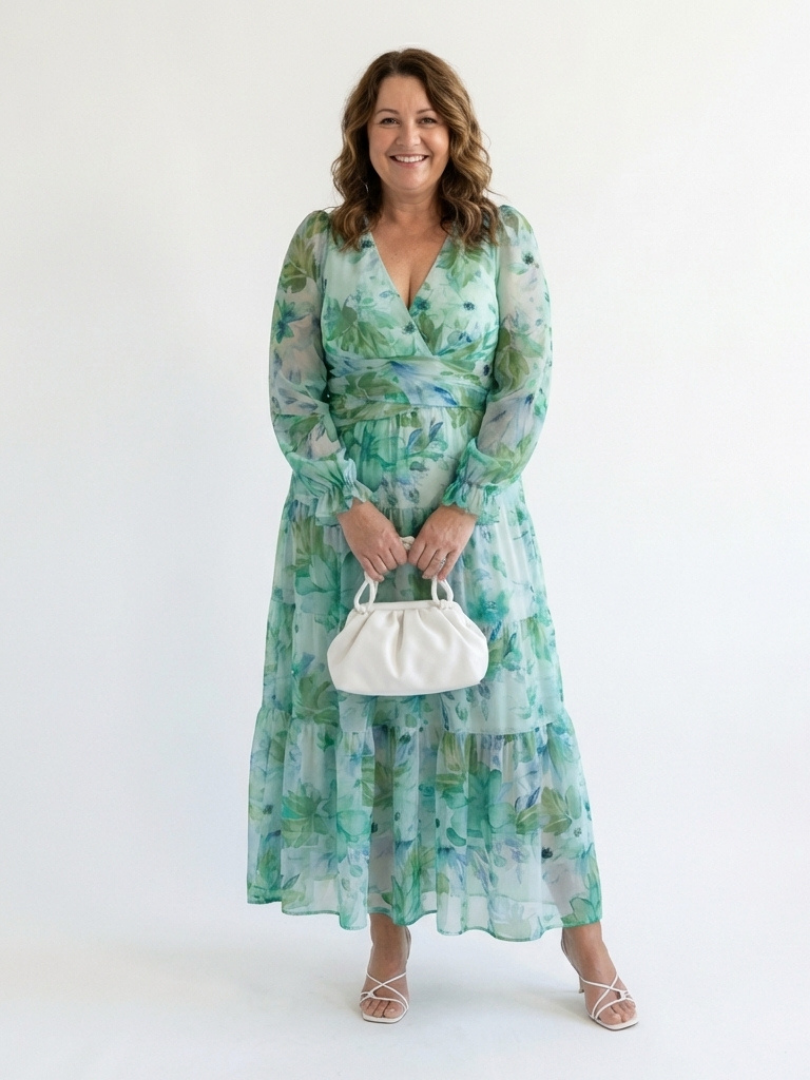 Althea | Long Sleeve Floral Maxi Dress - view 3