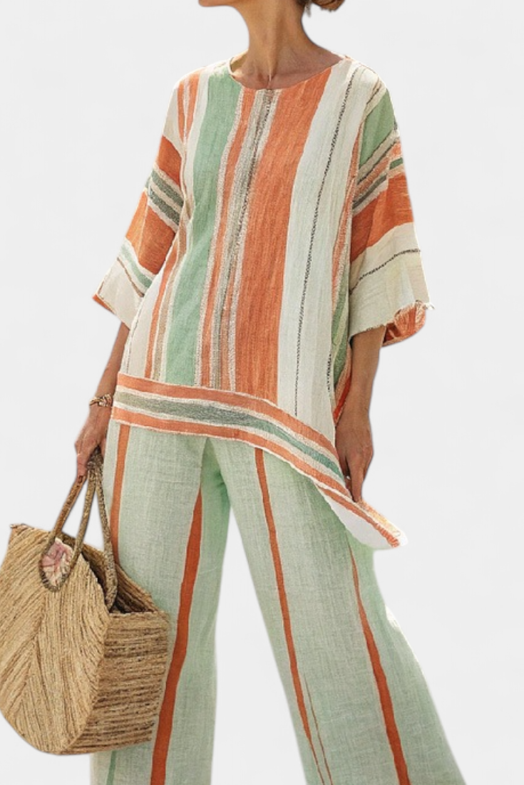 Bellmere | Asymmetrical Top & Wide-Leg Pants - view 2